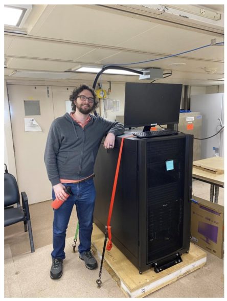 Image of computing cluster on research vessel